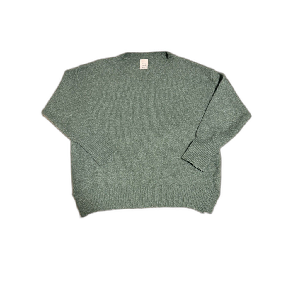 Frey by Short Story Green Crewneck Sweater S/M Petite - Picture 1 of 8